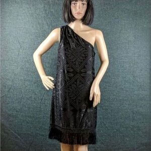 Chelsey & Violet Black One Shoulder Dress NWT